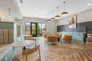 Resident lounge with cozy seating